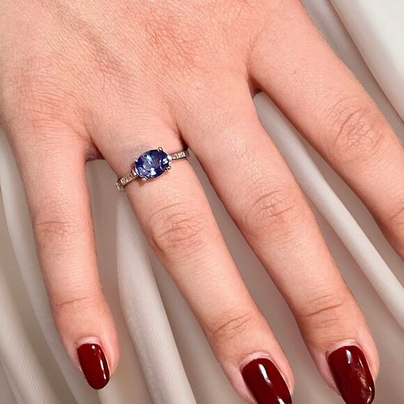 Natural Sapphire Diamond Ring 6.5 14k W Gold 2.36 TCW Certified $3,950 310592 - Picture 7 of 16